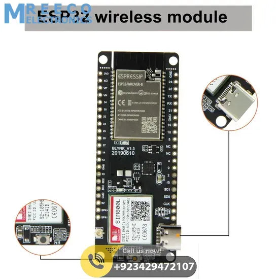 T-Call V1.3 ESP32 SIM800L GSM Module - Angle View