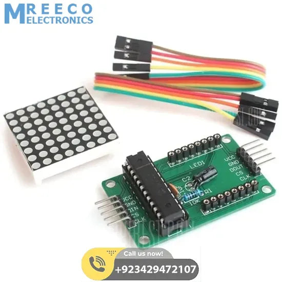 8x8 Dot LED Matrix MCU Control Display Module MAX7219 - Top View