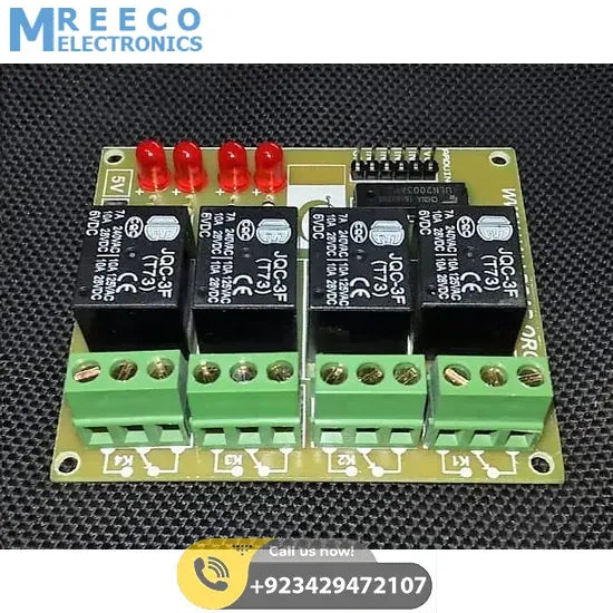 4 Channel Relay Module Relay Board Arduino Relay Module - Front View