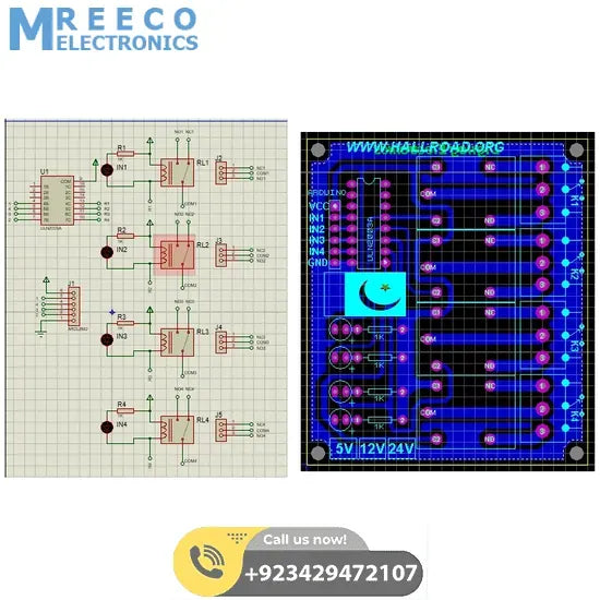 4 Channel Relay Module Relay Board Arduino Relay Module - Back View