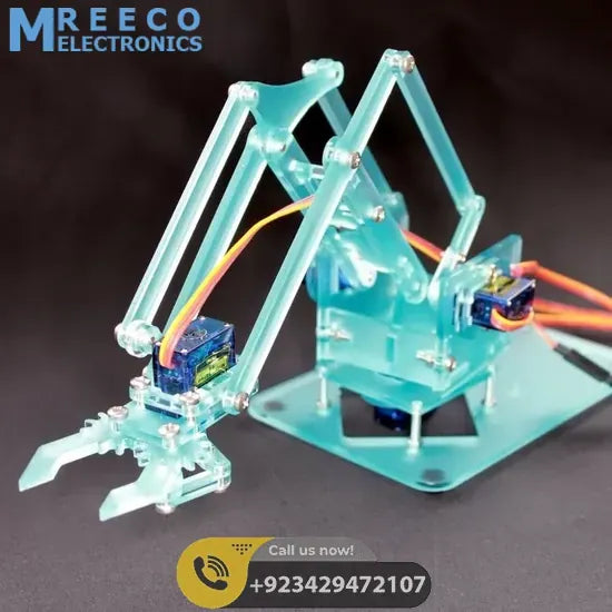 Fully Assembled 4DOF Robotic Arm In Pakistan - Front View