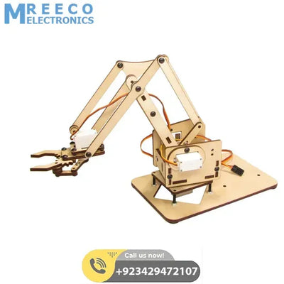 Fully Assembled 4DOF Robotic Arm In Pakistan - Side View