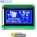 JHD12864E Blue Color 128 by 64 Graphical LCD - Front View