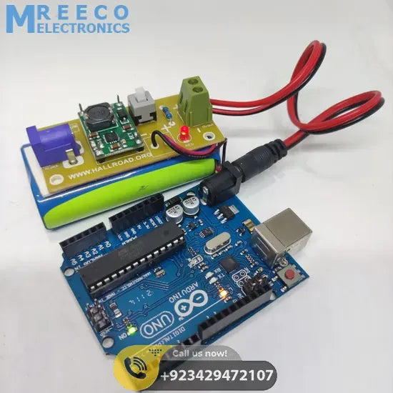 Rechargeable 7.4V Battery Pack For Arduino And Robot Power Supply With Charger - Back View