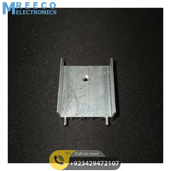 TO3P Black and Silver Heat Sink - Back View