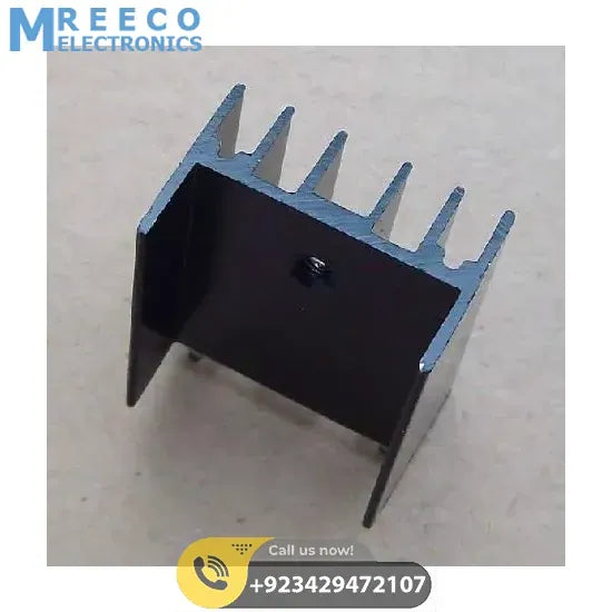 TO3P Black and Silver Heat Sink - Bottom View