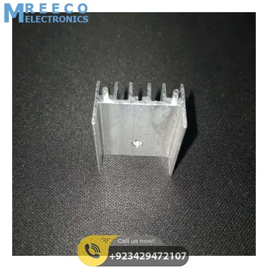 TO3P Black and Silver Heat Sink - Angle View