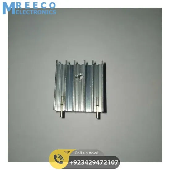 TO3P Black and Silver Heat Sink - Close-up