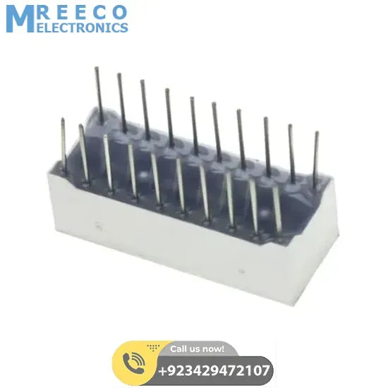 10 Segment LED Bar Graph Red - Back View