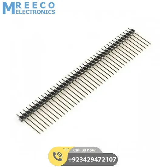 40 pin Male Header Stackable Long - Front View