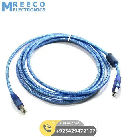 1.5m USB 2.0 Type A to Type B Arduino USB Cable - Front View