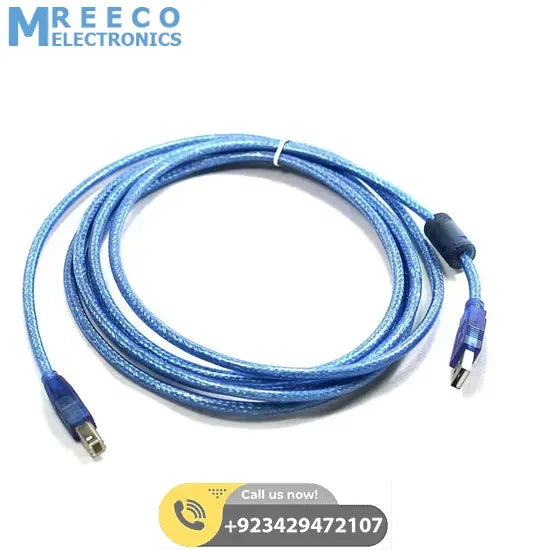 1.5m USB 2.0 Type A to Type B Arduino USB Cable - Front View