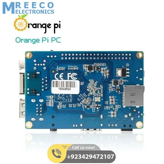 Orange Pi PC H3 Quad Core Development Board Module - Back View
