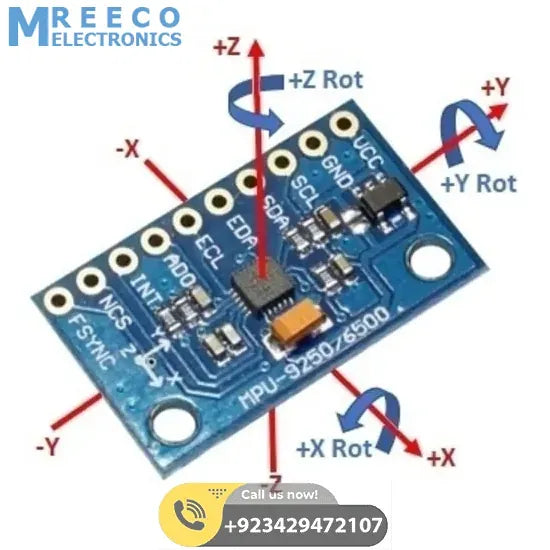 9DOF 9 Axis Accelerometer Gyroscope Magnetometer Module MPU9250 - Back View