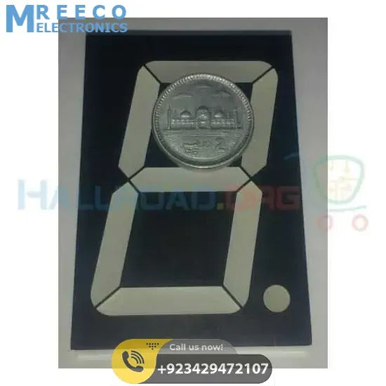 70mm Common Anode 7 Segment LED Display In Pakistan - Front View