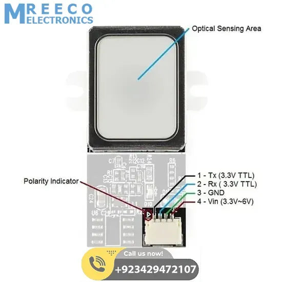 Fingerprint Scanner GT 511C3 Biometric Sensor Module - Top View