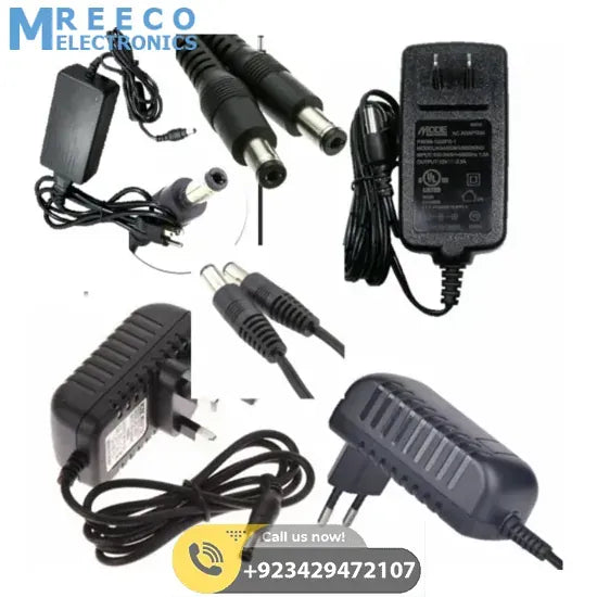 12v 3Amp Power Adapter used - Front View