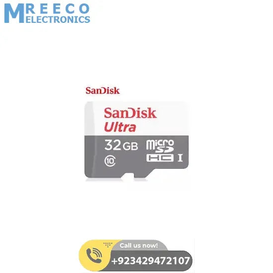 Class 10 SanDisk 32GB Ultra Micro SD Card For Raspberry Pi - Front View