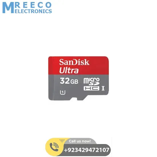 Class 10 SanDisk 32GB Ultra Micro SD Card For Raspberry Pi - Side View