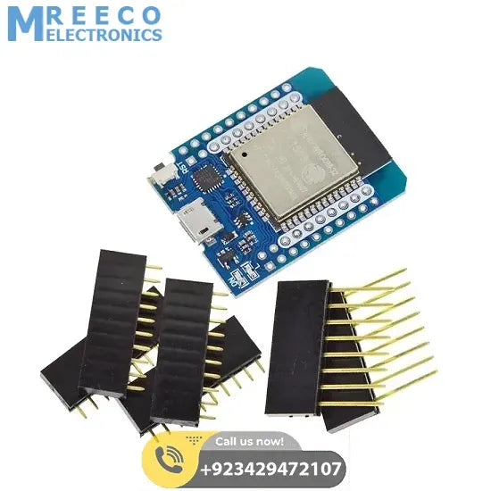 D1 Mini NodeMCU ESP32 ESP-WROOM-32 WLAN WiFi Bluetooth IoT Development Board - Side View