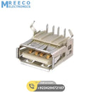 PCB Mount USB A Type Female Right Angle Socket - Front View