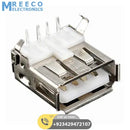PCB Mount USB A Type Female Right Angle Socket - Side View