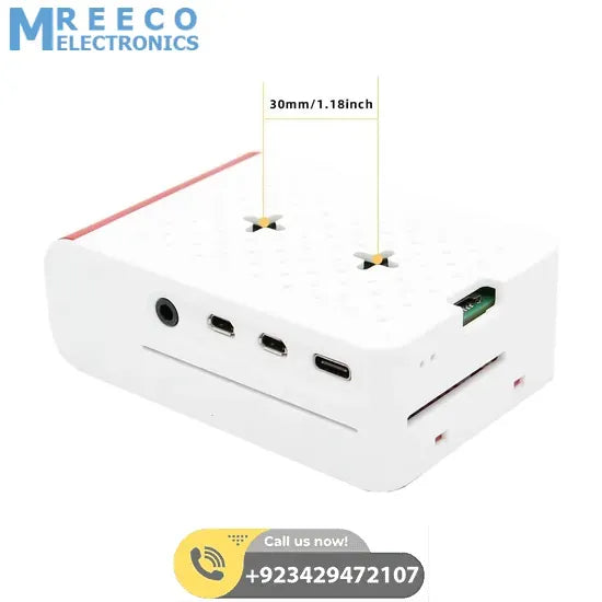 Raspberry Pi 4 Case With Fan Fitting Raspberry Pi 4 Casing Cover - Back View