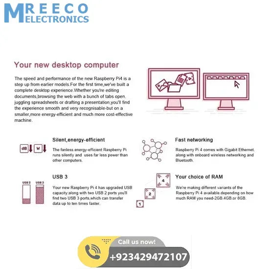 Raspberry Pi 4 8GB RAM Model B Quad Core CPU 1.5Ghz Development Board - Top View