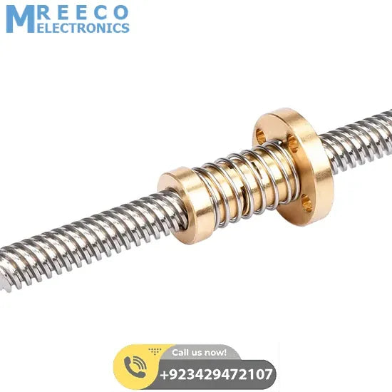 T8 Anti Backlash Spring Loaded Nut For CNC 8mm Threaded Rod Lead Screw - Side View