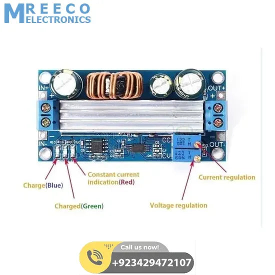 Adjustable 4A DC To DC Voltage Regulator Boost Buck Converter Step Up Down Module - Side View