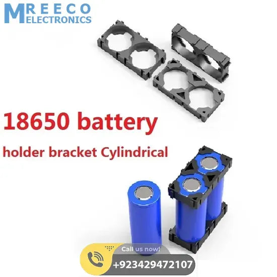 18650 lithium battery holder 2P - Front View