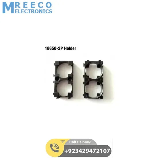 18650 lithium battery holder 2P - Back View