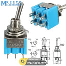 Mini MTS-203 6-Pin DPDT 6A 125VAC Toggle Switch 6 Pin On Off Toggle Switch 2 Positions - Front View