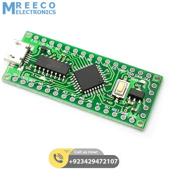 Arduino Nano V3.0 ATMEGA328P Clone LGT8F328P - Side View