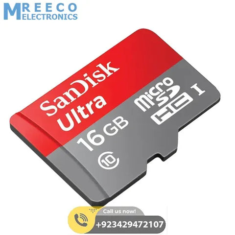 16GB Class 10 Micro SD Card For Raspberry Pi - Front View