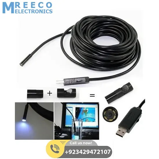 6 LED 7mm Lens USB Android Waterproof Endoscope Borescope Snake Tube Camera - Bottom View