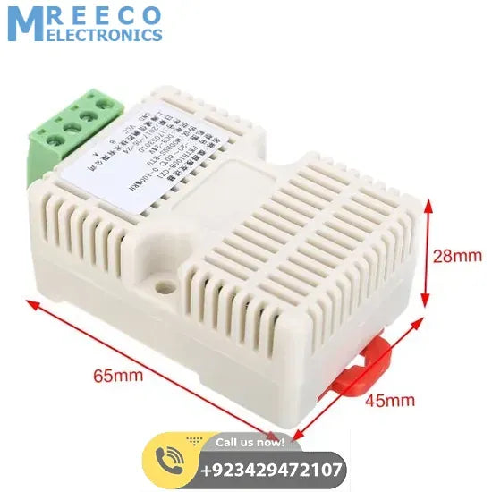 PKTH100B-czi High-Precision RS485 MODBUS RTU Temperature And Humidity Sensor Transmitter - Side View