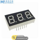 3 Digit 7 Segment Common Anode Red Color Display - Front View