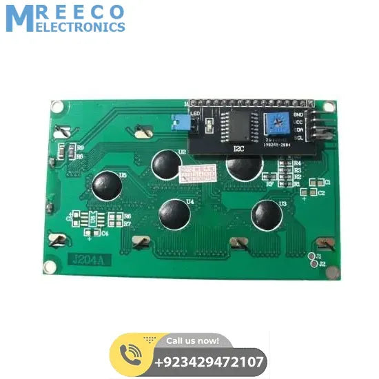 LCD2004 Blue Parallel LCD Display with IIC/I2C interface - Side View