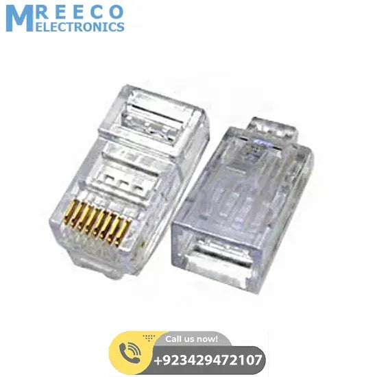 RJ45 Male Connector 8 pin - Back View