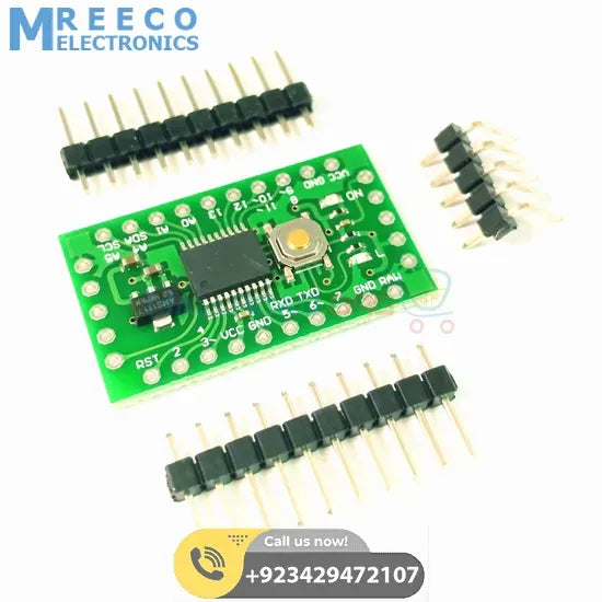 Arduino Pro Mini Clone LGT8F328P - Front View