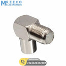 DELL 90 Degree Right Angled TV Aerial Cable Connector RF Coaxial F Female to TV Male Plug to Female Socket In Pakistan - Front View