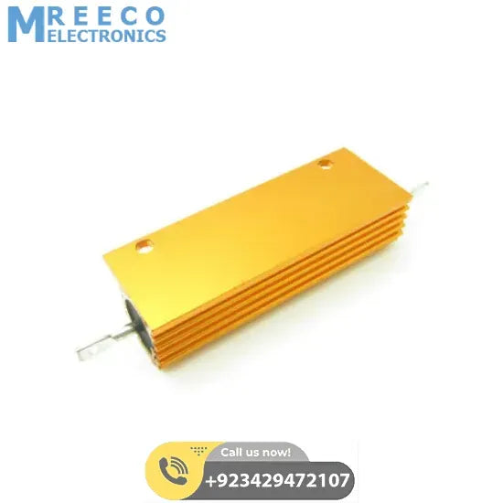 Aluminum Wirewound Golden 0.5R 100W Watt Resistor - Top View