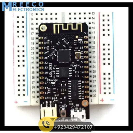 WEMOS LOLIN32 Lite ESP32 development Board - Side View