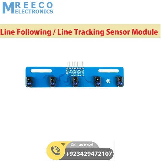 5 Channel TCRT5000 IR Array Tracking Sensor Module - Front View