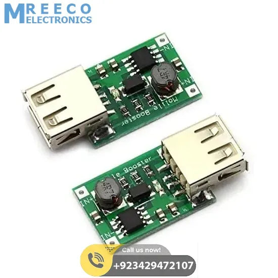 USB 1200mA DC 2~5V to DC 5V Voltage Step up Boost Module - Front View
