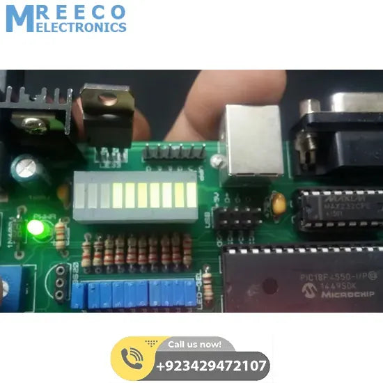 PIC Lab-III Microchip PIC Microcontroller development board - Bottom View