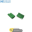 12 Pin Connector PCB Mount Right Angle Bent Screw Terminal - Side View