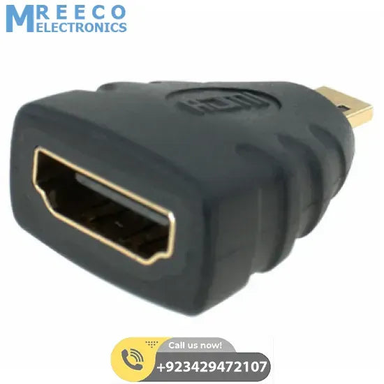 HDMI Female to Micro HDMI male Converter Adapter For Raspberry Pi 4 - Back View