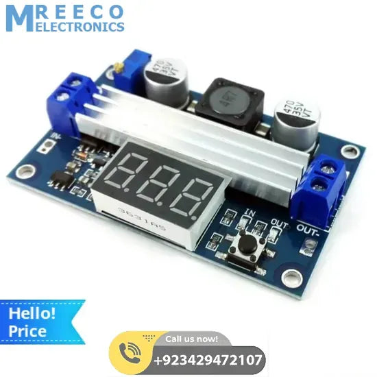100W Adjustable DC Boost Converter with Display In Pakistan - Side View
